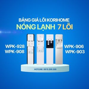 bang gia loi may korihome wpk 929 wpk 908 wpk 906 wpk 903