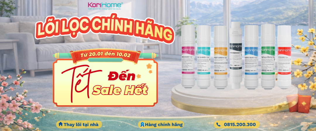 banner thay lõi loc korihome chinh hang